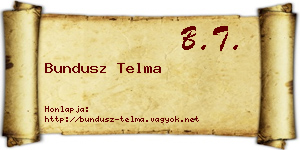 Bundusz Telma névjegykártya